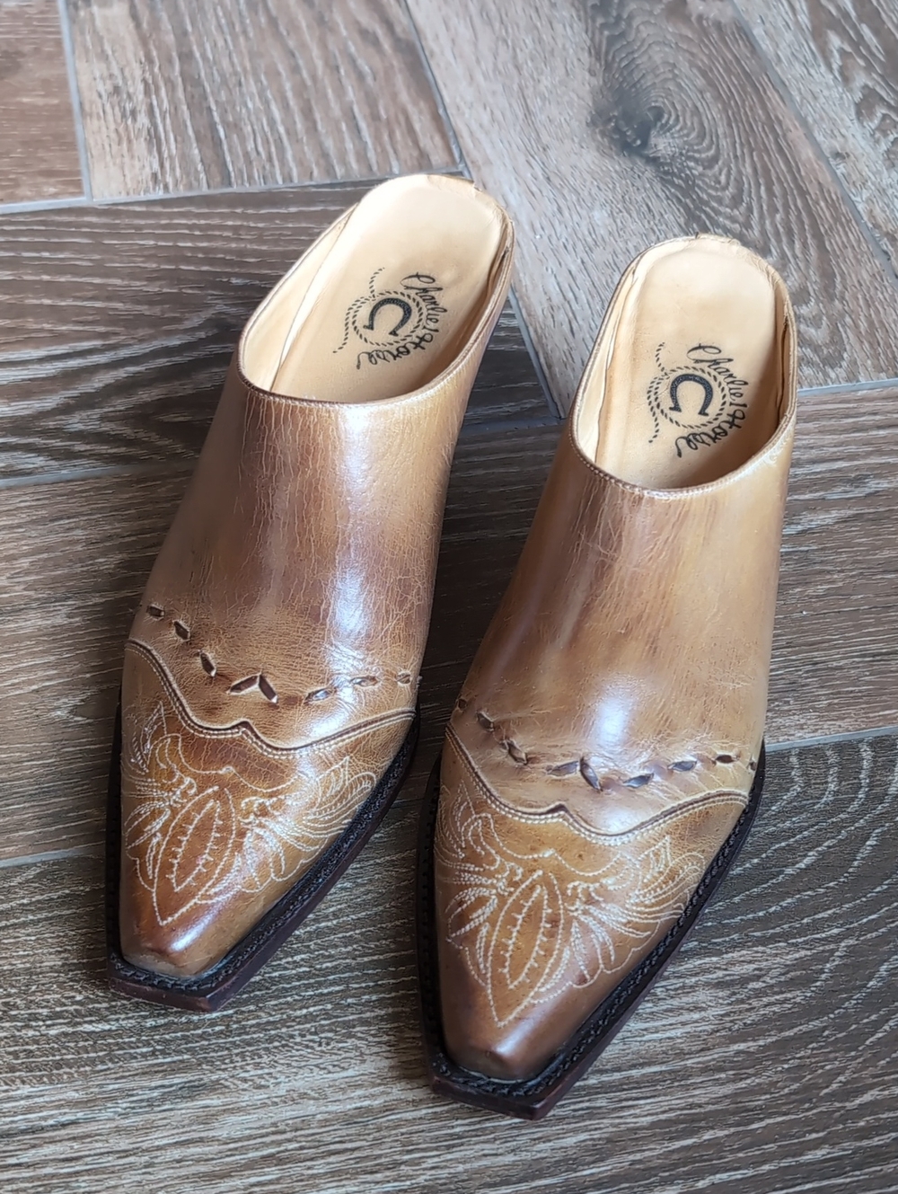 Charlie 1 Horse Handcrafted Leather Mule